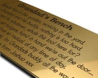 Solid Brass Nameplates 12 x 10 inch