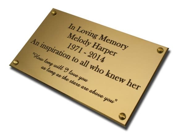 Solid Brass Nameplates 12 x 10 inch