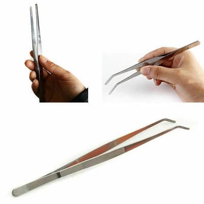Stainless Steel Reptile Feeding Long Tongs Tweezers for Reptile