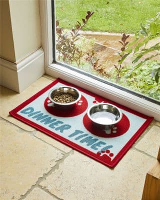 Stalybridge Mat Runner 40x60cm Minty Pet Bowl