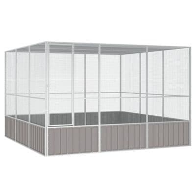 vidaXL Bird Cage Anthracite 111x107x211.5 cm Galvanised Steel