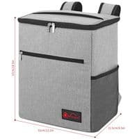 VINSANI GREY BACKPACK COOLER BAG