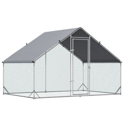 Walk In Chicken Run Galvanized Chicken Coop Hen House#