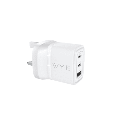 WYEFLUX 67W Dual USB Type C & USB-A Power Adapter (GaN III)