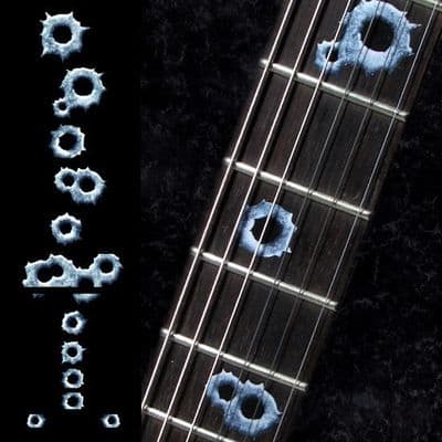 Bulletholes Fret Markers Inlay Sticker Decal Guitar