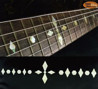 Checker/Diamond Fret Markers Inlay Stickers Decals aged white pearl