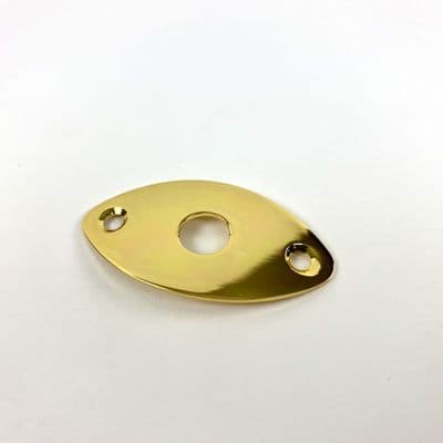 Cigar Box Guitar Part Parts - Gold - Profile Ovoid Jack Plates