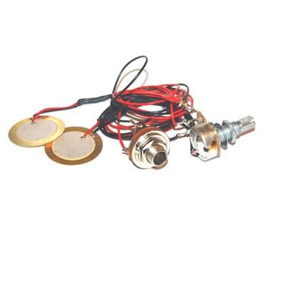 Cigar Box Guitar Pickup DUAL Piezo Jack socket and volume pot