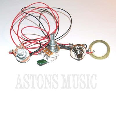 Cigar Box Guitar Pickup Piezo Jack socket TONE POT and VOLUME POT Pre-soldered