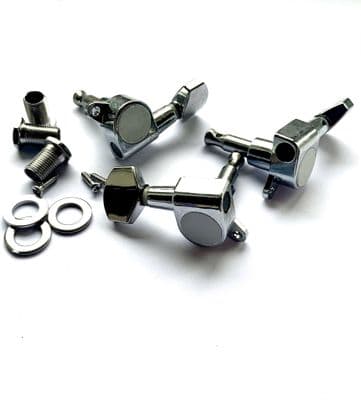 Closed Back Tuners Machine Head x3 - Nickel