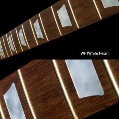 Dish / TRAPEZOID Les Paul Fret Markers Inlay Sticker Decal Guitar White Silver