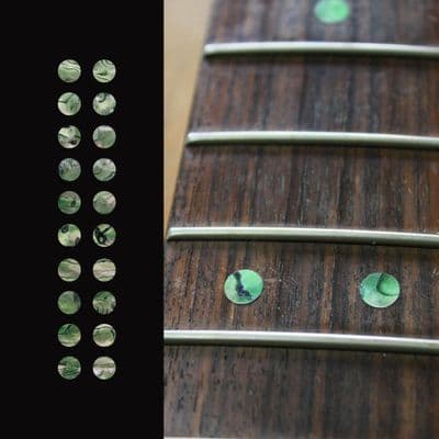 Dots Fretboard Markers Inlay sticker Guitar 20pc Abalone Green