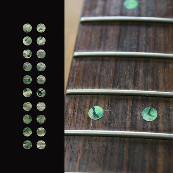 Dots Fretboard Markers Inlay sticker Guitar 20pc Abalone Green