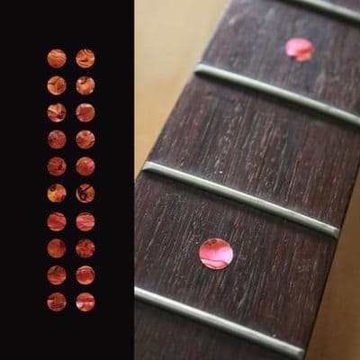 Dots Fretboard Markers Inlay sticker Guitar 20pc Abalone Red