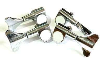Electric Bass Guitar Tuning Pegs Machine Heads Tuners Chrome (4pcs)