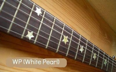 Everly Brothers Star Fret Markers Inlay Stickers Decals White Silver