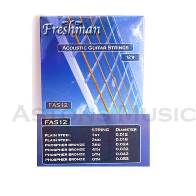 Freshman Acoustic  Guitar Strings Bronze Wound Set  012 - 053