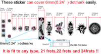 Hopi Symbols Fret Markers Inlay Sticker Decal Guitar