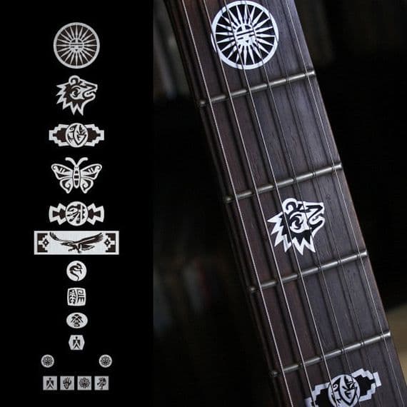 Hopi Symbols Fret Markers Inlay Sticker Decal Guitar