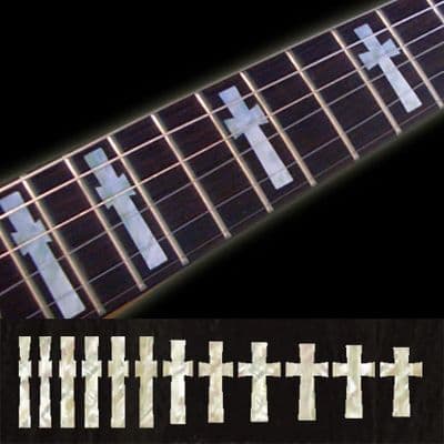 Iommi Cross Fret Markers Inlay Sticker Decal Guitar