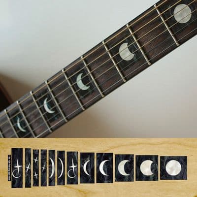 Moonface Moon Phase  Fret Markers Inlay Sticker Decal Guitar