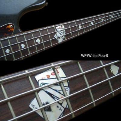 Playing Card Fret Markers Inlay stickers Decals Guitar White Silver