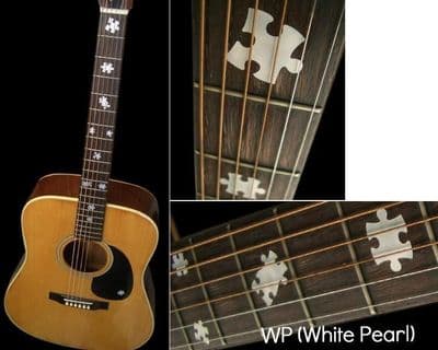 Puzzle Pieces Fretboard Markers Inlay Stickers Decals White Silver