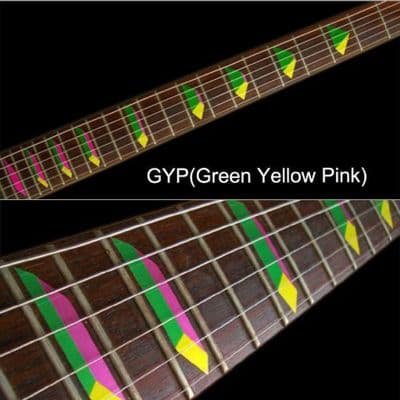 Pyramid coloured Fret Markers Inlay Sticker Decal Guitar