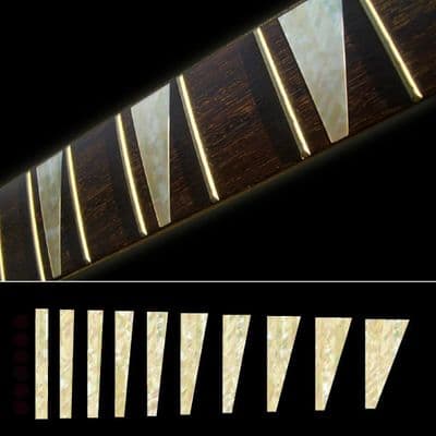 Ricky Triangle Aged White Pearl Fret Markers Inlay Sticker Decal Guitar