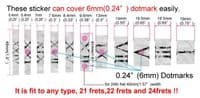 Roman Numeral black pearl Fret  Markers Inlay Sticker For Guitar