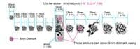 Rose white silver Fret Markers Inlay Sticker Decal Guitar