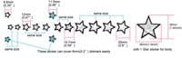 Sambora's Stars white silver Fret Markers Inlay Sticker Decal Guitar