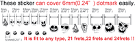 Skull Masks Fret Markers Inlay Sticker Decal Guitar