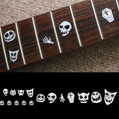 Skull Masks Fret Markers Inlay Sticker Decal Guitar
