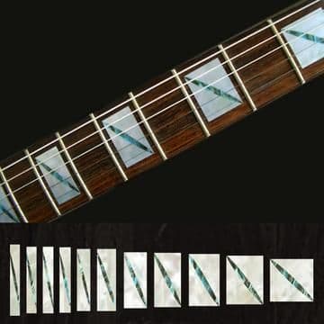 Split Blocks White Silver Fret Markers Inlay Stickers Decals