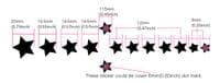 Star Metallic Fret Markers Inlay Stickers Decals