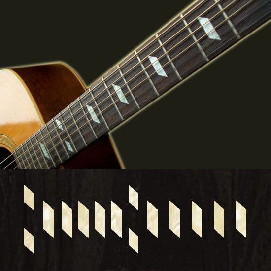 Texan Paul McCartney Fret Markers Inlay Stickers Guitar White Silver