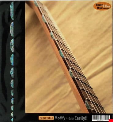 Thumbnail (Half Moon) Fret Markers Inlay Stickers Decals Abalone Mix