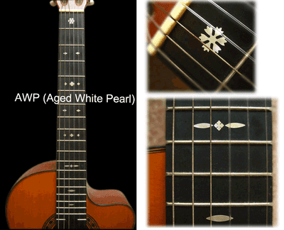 Vintage Snowflake Aged White Pearl Fret Markers Inlay Stickers Decals Guitar & Bass