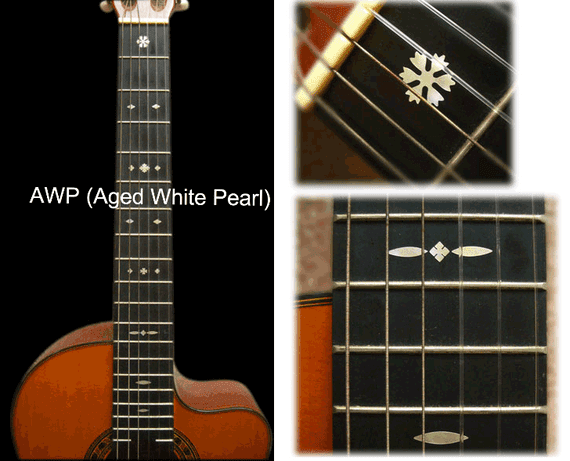 Vintage Snowflake Aged White Pearl Fret Markers Inlay Stickers Decals Guitar & Bass