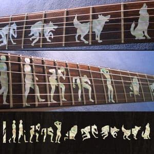 Werewolf Metellica Fret Markers Inlay Sticker Decal Guitar