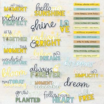 *49 and Market Chipboard Words - Botanical Buzz