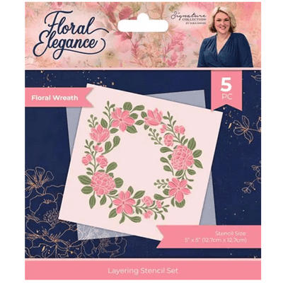 *Crafters Companion Layering Stencil Set - Floral Wreath