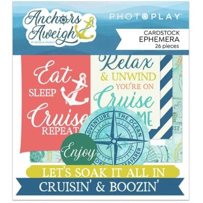*PhotoPlay Die Cut Cardstock Ephemera - Anchors Aweigh