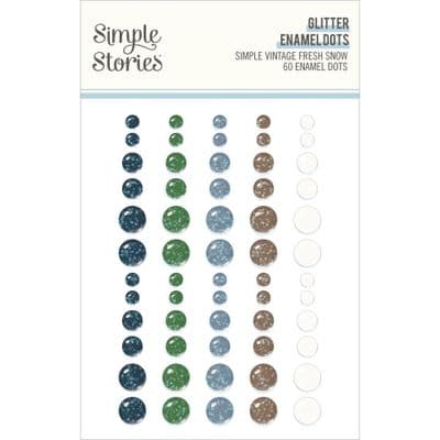 *Simple Stories Enamel Dots - Simple Vintage Fresh Snow