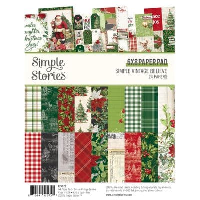 *Simple Stories Paper Pad 6x8 - Simple Vintage Believe
