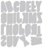 *Sizzix Tim Holtz - Thinlits Die Set 26pk - Alphanumeric Shadow Upper - 664729