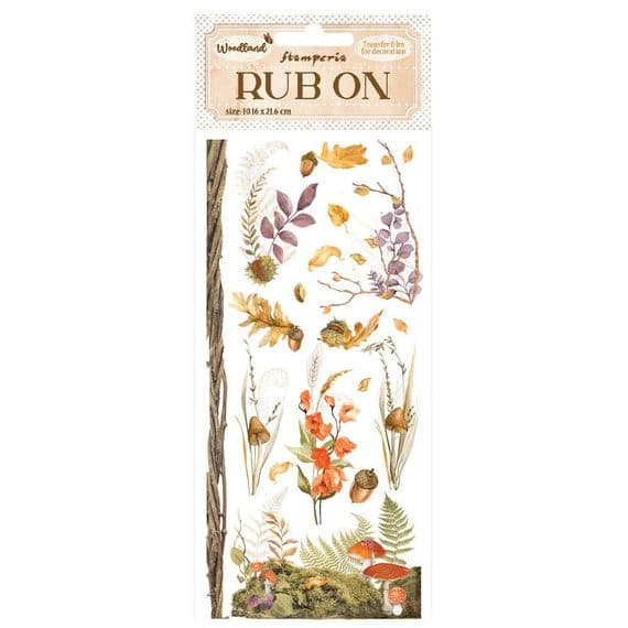 *Stamperia Rub-On - Woodland Mushooms