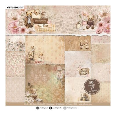 *Studio Light Designer Paper Pad Teddy's Tea Time Nr.422