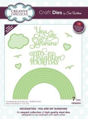*Sue Wilson Craft Dies - Necessities - You Are My Sunshine